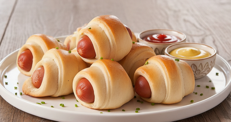 Feuilletés saucisse cocktail express à l’Airfryer – 24 bouchées dorées et croustillantes