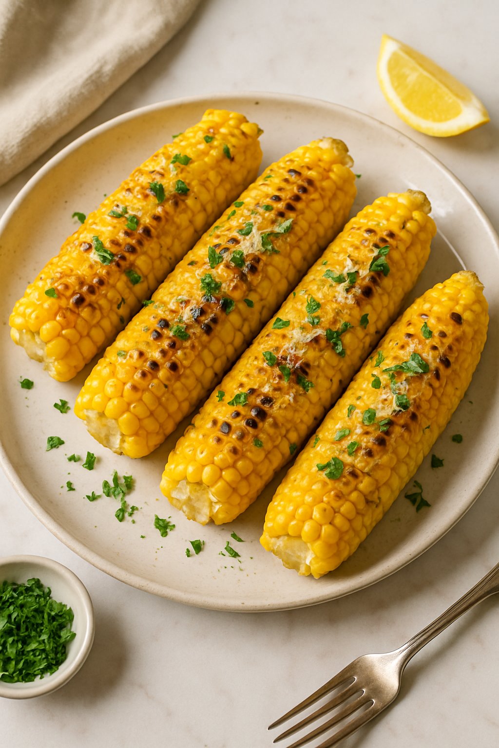 Maïs grillé au Air Fryer - rapide et savoureux