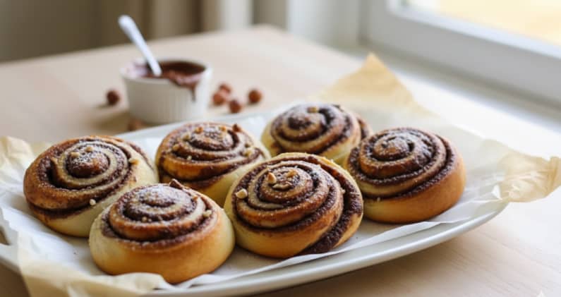 Pizza rolls sucrés au Nutella à l'air fryer