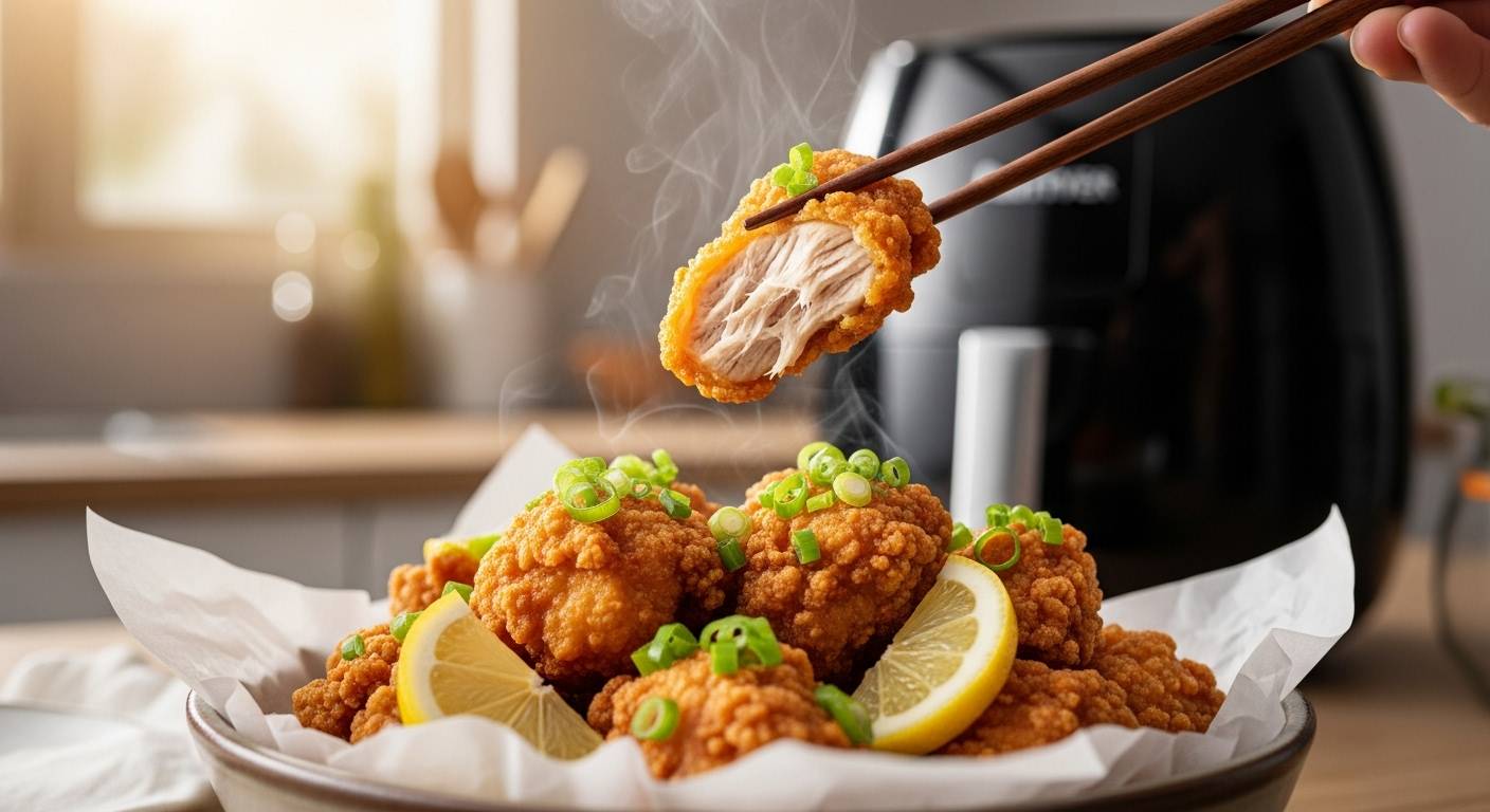 Poulet Karaage japonais à l'Air Fryer, croustillant et léger